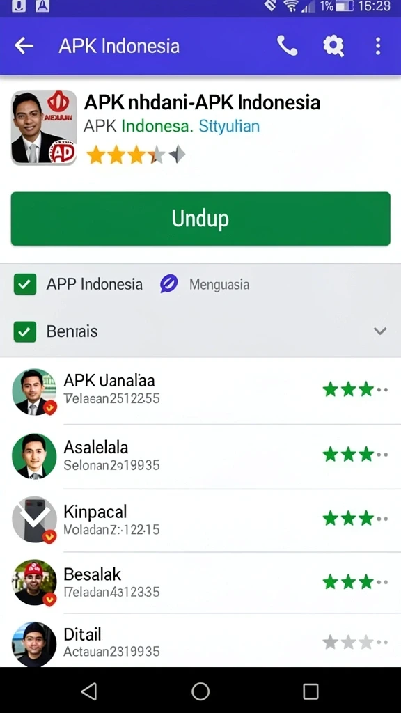 Cuplikan layar menu unduhan a200m untuk perangkat Android